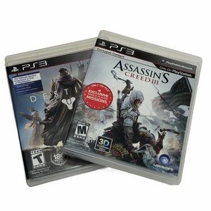 PS3 Playstation 3 Destiny and Assassins Creed III Lot of 2 Games